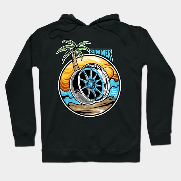 Summer wheel Hoodie by RYZWORK